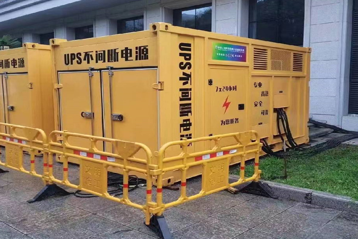 湟源发电机租赁施工现场