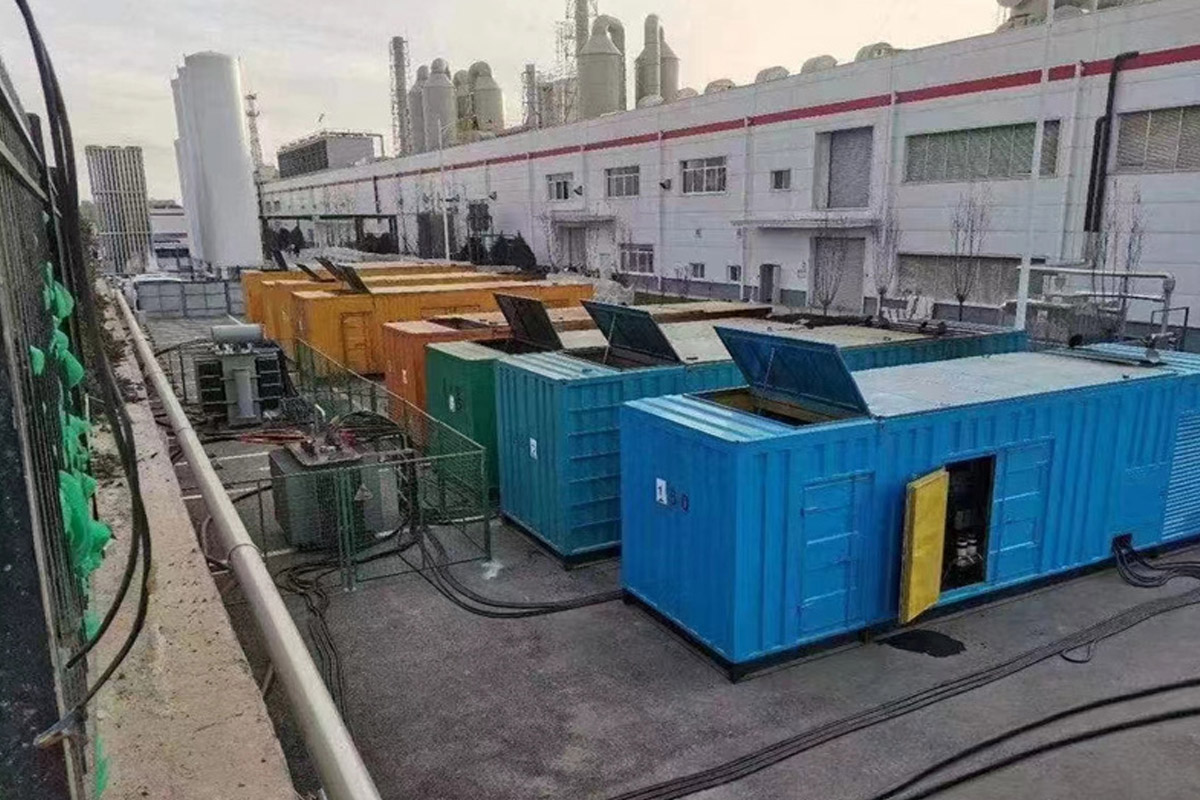 湟源发电机租赁施工现场